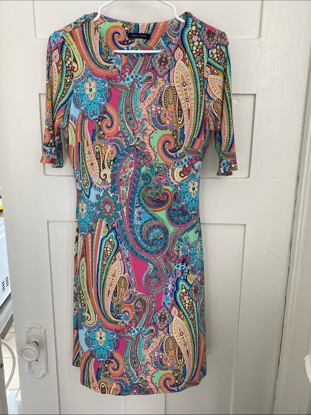Vibrant Paisley Print Women’s Dress in Multi-Color
